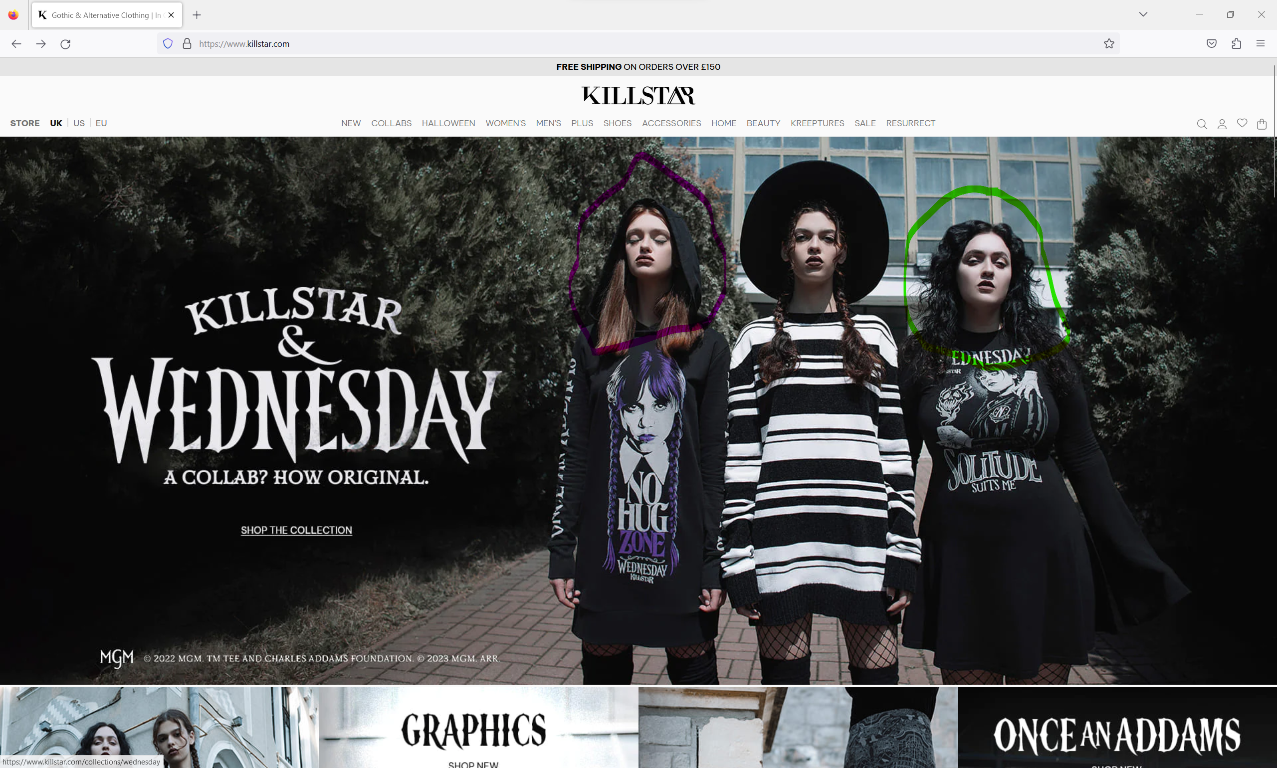 Killstar & Wednesday - I'm Saaaorry Black - Leggings